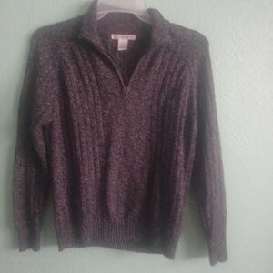 Geoffrey Beene Women's Dark Gray V-Neck Sweater